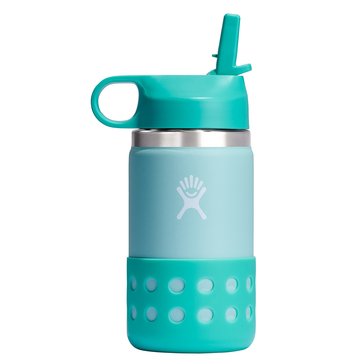 Hydro Flask Kids Wide Mouth Bottle w/Straw Lid and Boot, 12oz