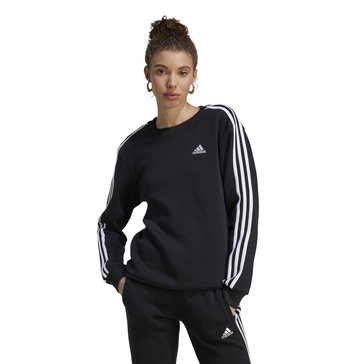 Adidas Women's Essential Three Stripe Fleece Crew