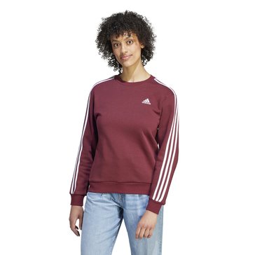 Adidas Women's Essential Three Stripe Fleece Crew
