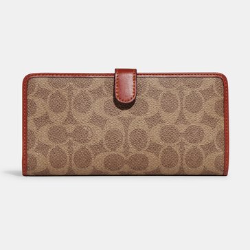 Coach Coated Canvas Signature Skinny Wallet