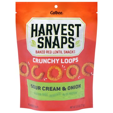 Harvest Snaps Sour Cream and Onion Crunchy Loops, 2.5oz