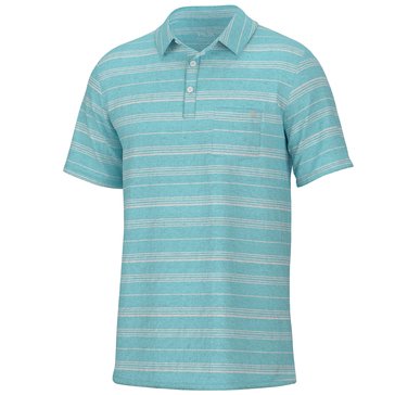 Huk Men's Waypoint Twin Lakes Short Sleeve Striped Polo