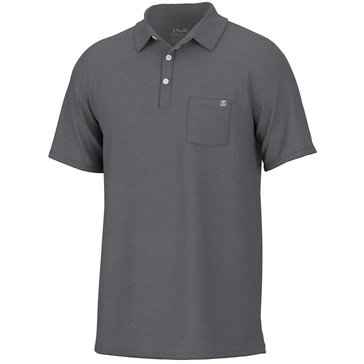 Huk Men's Waypoint Short Sleeve Solid Polo