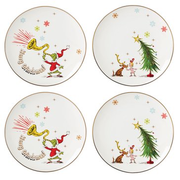 Lenox Grinch Accent Plates, Set of 4