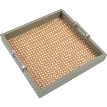 Primitives By Kathy Simply Peaceful Faux Rattan Tray