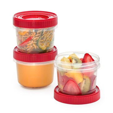 Rubbermaid TakeAlongs 2.1-Cup Twist and Seal Food Storage Containers, 3-Pack