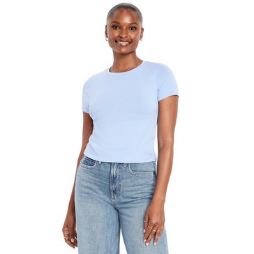 Old Navy Women's Short Sleeve Slim Polished Crew Tee