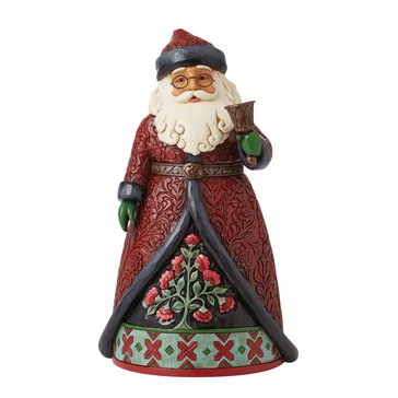 Jim Shore Heartwood Creek Holiday Manor Santa with Bell Figurine