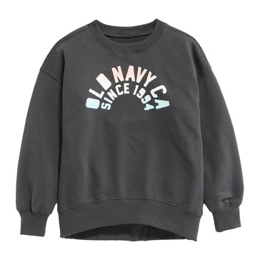 Old Navy Big Girls' Oversized Drop Shoulder Fleece Crew