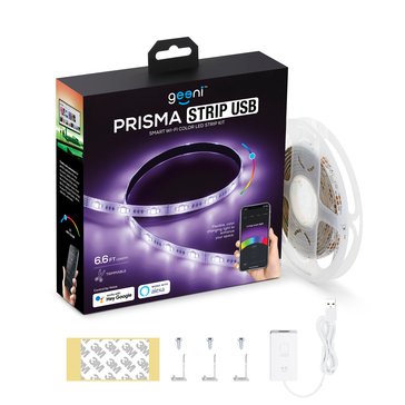 Geeni Prisma Strip - USB Powered Smart LED Light Strip Kit, RGB, 6.6 ft.