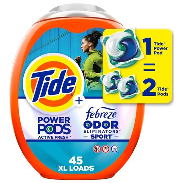 Tide Power Pods Febreze Odor Eliminator Sport Laundry Detergent Pacs
