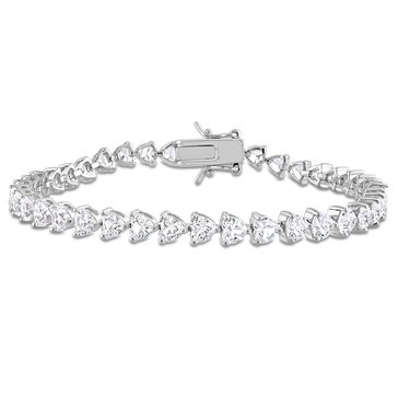 Sofia B. 10 cttw Created White Sapphire Tennis Bracelet