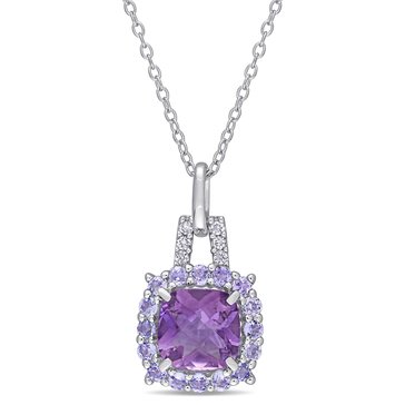 Sofia B. 2 1/3 cttw Amethyst, Tanzanite & Diamond Accent Pendant