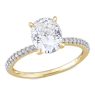 Sofia B. 1/10 cttw Diamond and 2 cttw Created Moissanite Fashion Ring