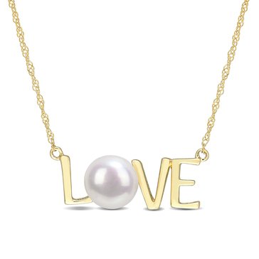 Sofia B. Freshwater Cultured Pearl LOVE Pendant