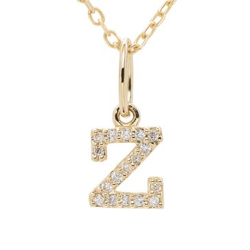 1/20 cttw Diamond Script Initial Pendant