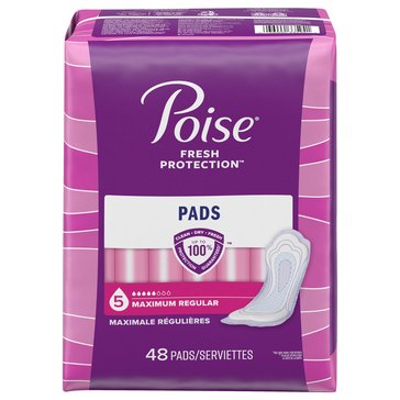 Poise Womens Absorbency Pads, 48-Count