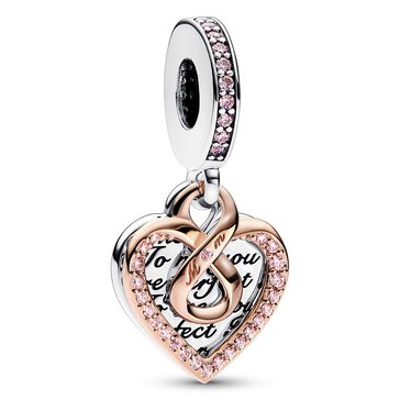 Pandora Infinity Heart Double Dangle Charm