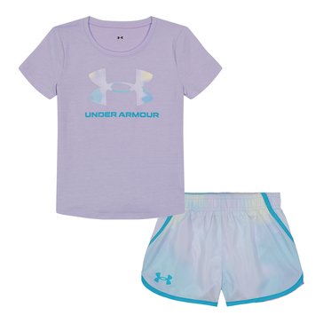 Under Armour Little Girls' Cloud Vision Logo Short Set
