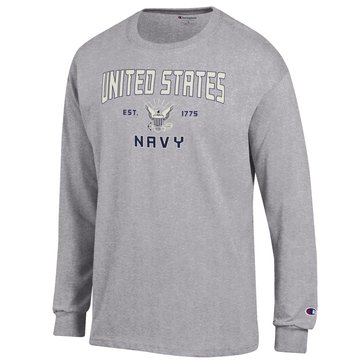 Champion Men's United States Navy Jersey Long Sleeve Tee