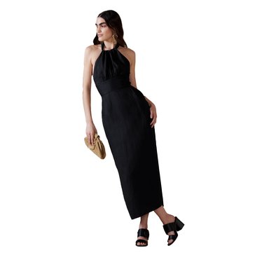 Banana Republic Women's Linen Midi Dress Petite