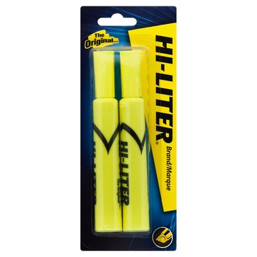 Avery Pen Style Yellow Bonus Hi-Liters, 2-pk