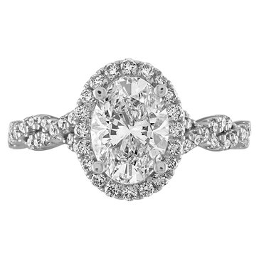 DREAMFUSION4 Lab Grown 2 cttw Oval Diamond Bridal Set