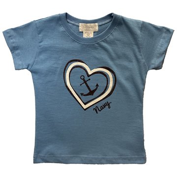 Third Street Sportswear Toddler Girl Heart Anchor Fitted Tee