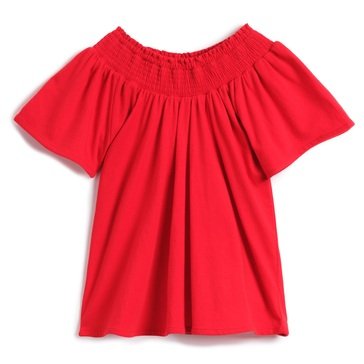 Liberty & Valor Toddler Girls' Smocked Neck Top