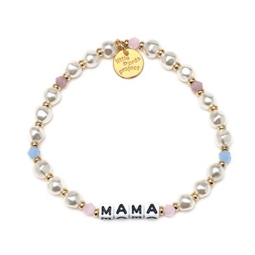 Little Words Project Mama Pearl Stretch Bracelet