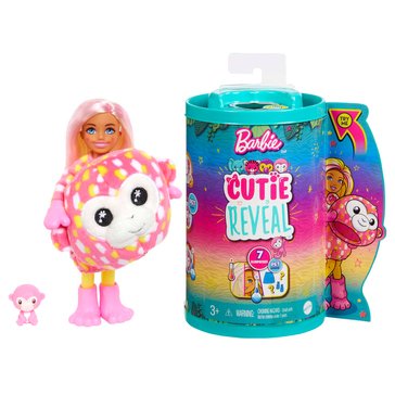 Barbie Cutie Reveal Jungle Series Chelsea Monkey Doll