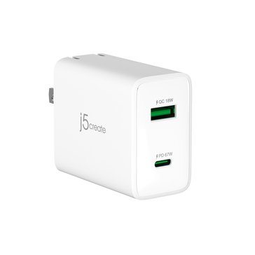 j5create 67W GaN USB-C 2-Port Charger