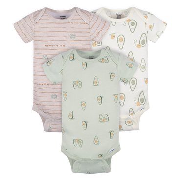 Gerber Baby Avo Cuddle Print Onesies 3-Pack