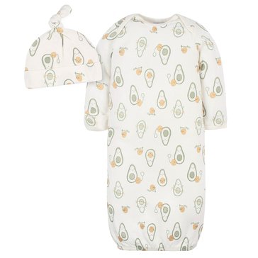 Gerber Baby Avo Cuddle Gown and Cap