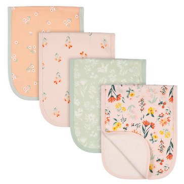 Gerber Puppy Playground Print Burp Cloth 4-Pack