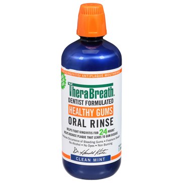 TheraBreath Clean Mint Healthy Gums Oral Rinse
