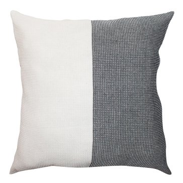 Homewear Linens Half and Half Waffle Decorative Pillow