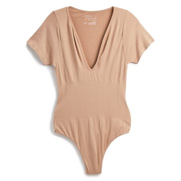 Real Thong Plunge Tee Bodysuit