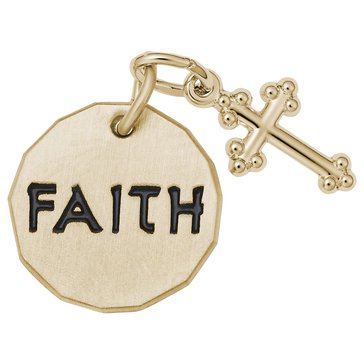 Rembrandt Charms Faith Tag with Cross Charm