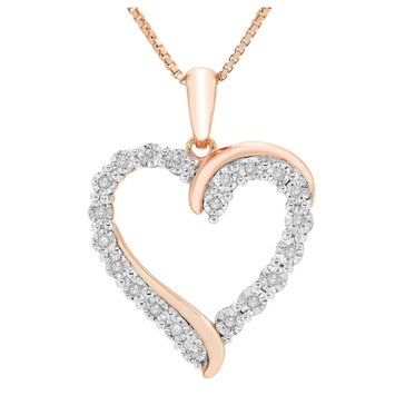 1/10 cttw Diamond Heart Pendant Necklace