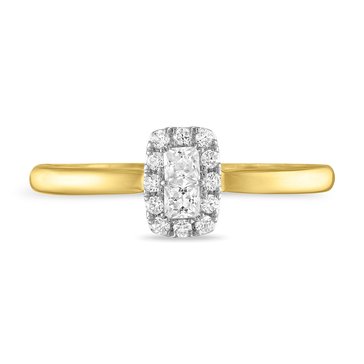 1/5 cttw Forever Connected Princess and Round Cut Diamond Ring