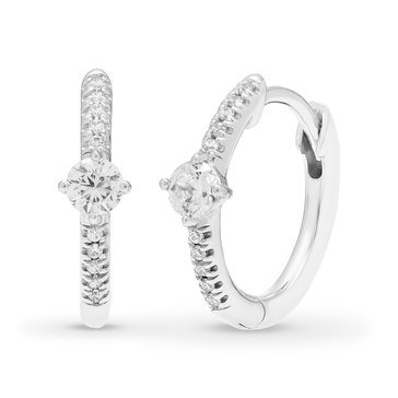 1/4 cttw Diamond Accent Huggie Earrings
