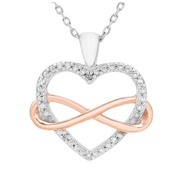 Diamond Accent Heart & Infinity Pendant