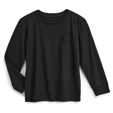 Liberty & Valor Big Boys' Long Sleeve Core Crew Pocket Tee
