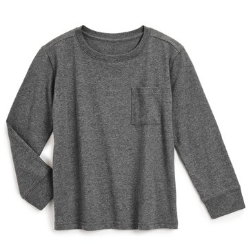 Liberty & Valor Big Boys' Long Sleeve Core Crew Pocket Tee