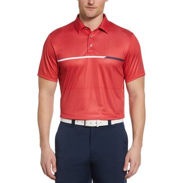 PGA Tour Men's Short Sleeve Textured Block Polo