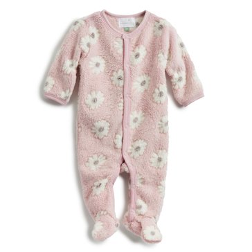 Wanderling Baby Girls Embossed Fleece Coverall