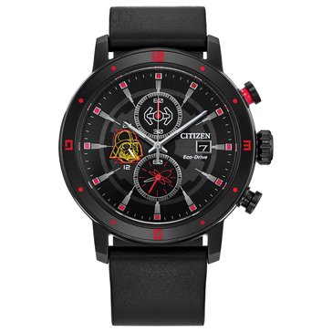 Citizen Men's Eco-Drive Star Wars Darth Vader Leather Strap Watch