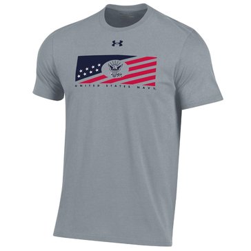 Under Armour Men's Navy Performance Cotton Eagle Flag Short Sleeve Tee