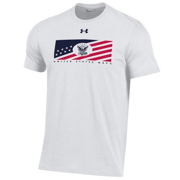 Under Armour Men's Navy Performance Cotton Eagle Flag Short Sleeve Tee